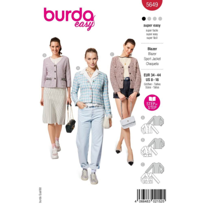 Patron Burda 5649 - Veste...