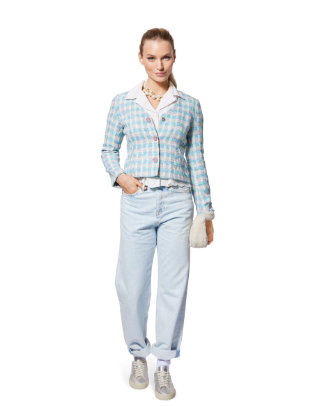 Patron Burda 5649 - Veste femme type blazer sans col élégant