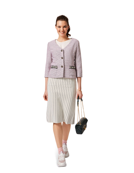 Patron Burda 5649 - Veste femme type blazer sans col élégant