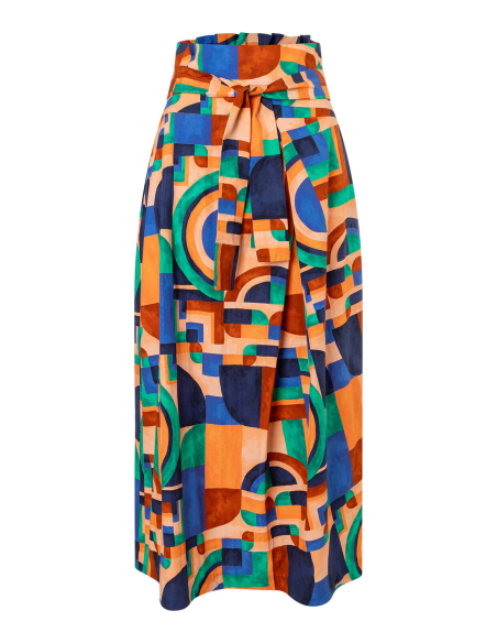 Patron Burda 5653 - Jupe femme taille haute à plis élégants