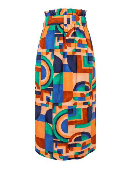 Patron Burda 5653 - Jupe femme taille haute à plis élégants