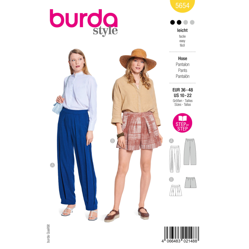 Patron Burda 5654 - Pantalon et short...