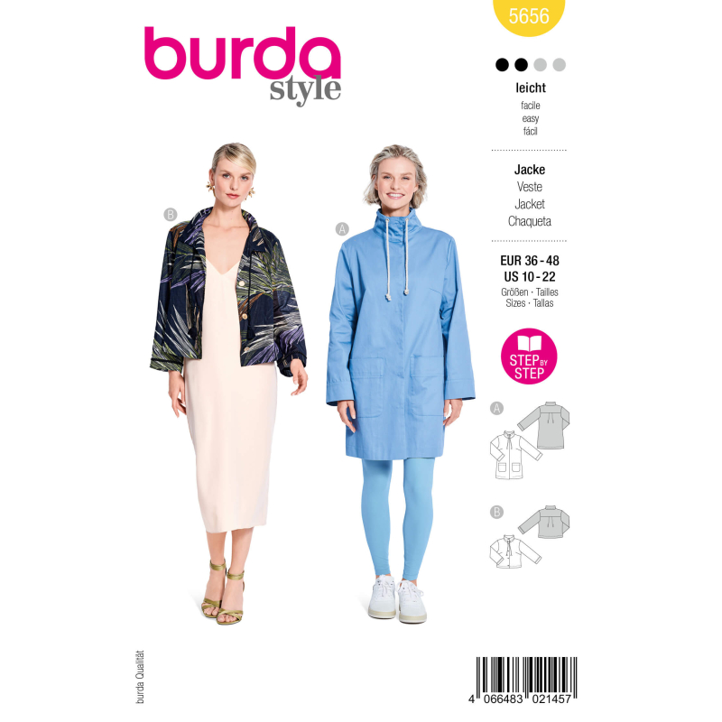 Patron Burda 5656 - Parka et blouson...
