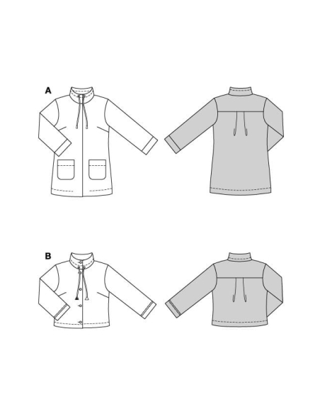 Patron Burda 5656 - Parka et blouson femme modernes