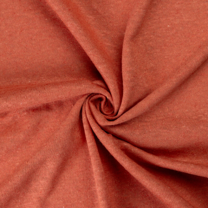Jersey 100% lin - Terracotta 2