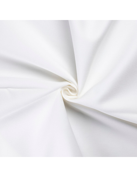 Gabardine émerisée coton lyocell et élasthanne - Blanc cassé