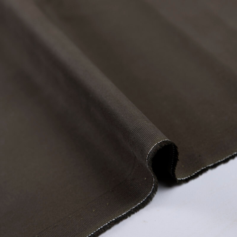Gabardine émerisée coton modal et élasthanne - Kaki