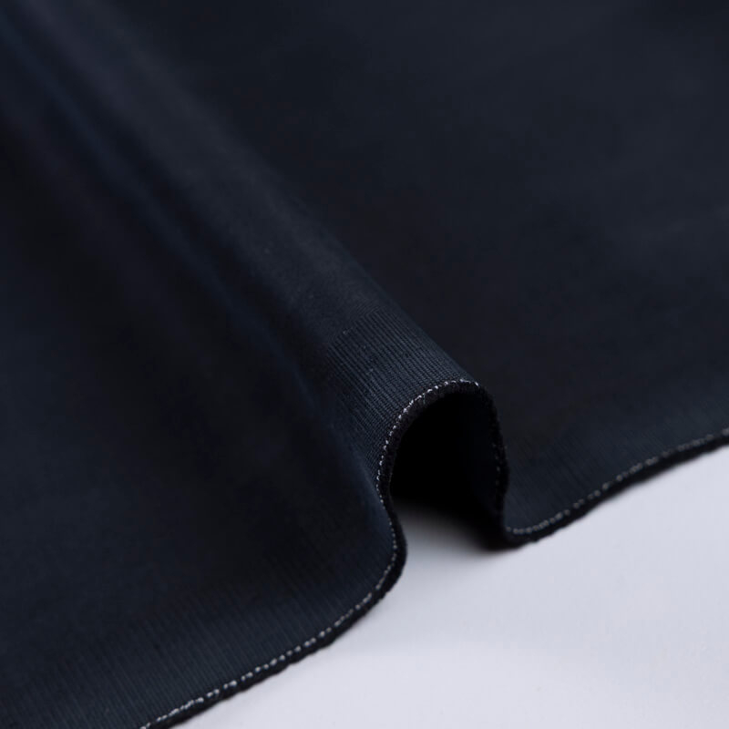 Gabardine émerisée coton et élasthanne - Nuit