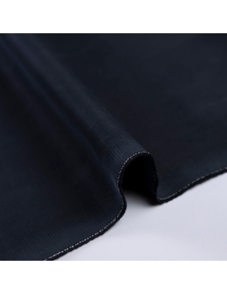 Gabardine émerisée coton et élasthanne - Nuit