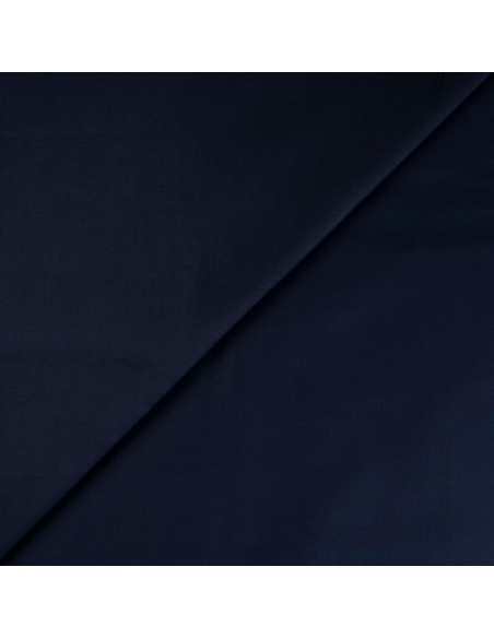 Gabardine émerisée coton et élasthanne - Marine