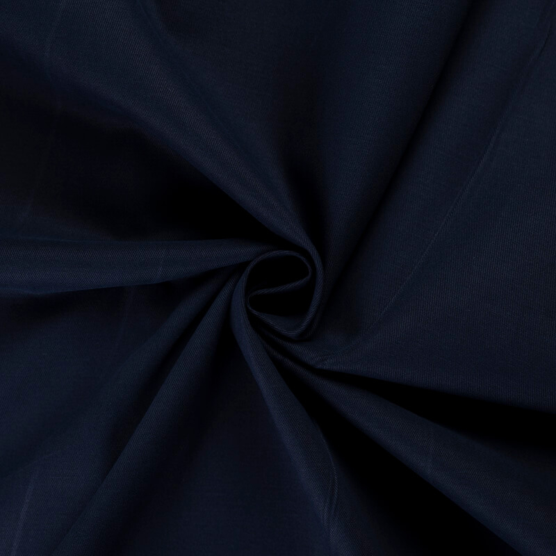 Gabardine émerisée coton et élasthanne - Marine