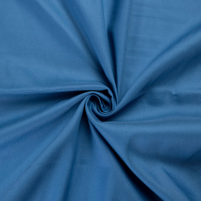 Gabardine émerisée coton et élasthanne - Bleu