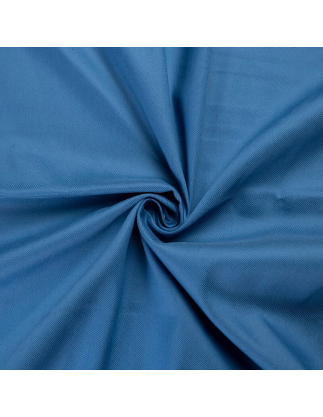 Gabardine émerisée coton et élasthanne - Bleu