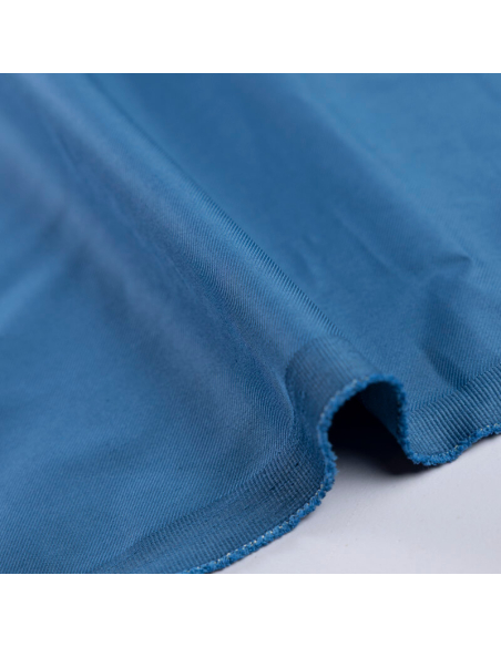 Gabardine émerisée coton et élasthanne - Bleu