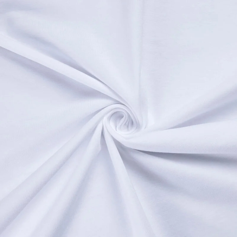 Jersey 100% coton GOTS - Blanc optique