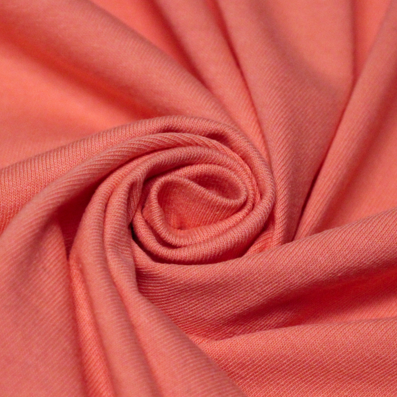 Jersey 100% coton GOTS - Corail