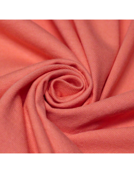 Jersey 100% coton GOTS - Corail