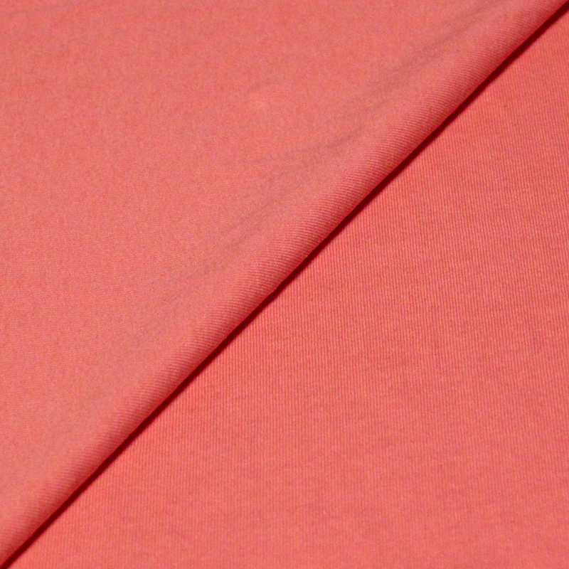 Jersey 100% coton GOTS - Corail