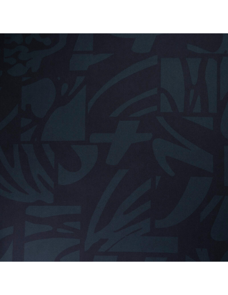 Crêpe lourd – Motif abstrait bleu nuit