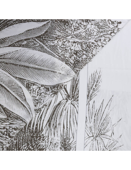 Panneau étoffe 100% viscose – Gravure botaniste