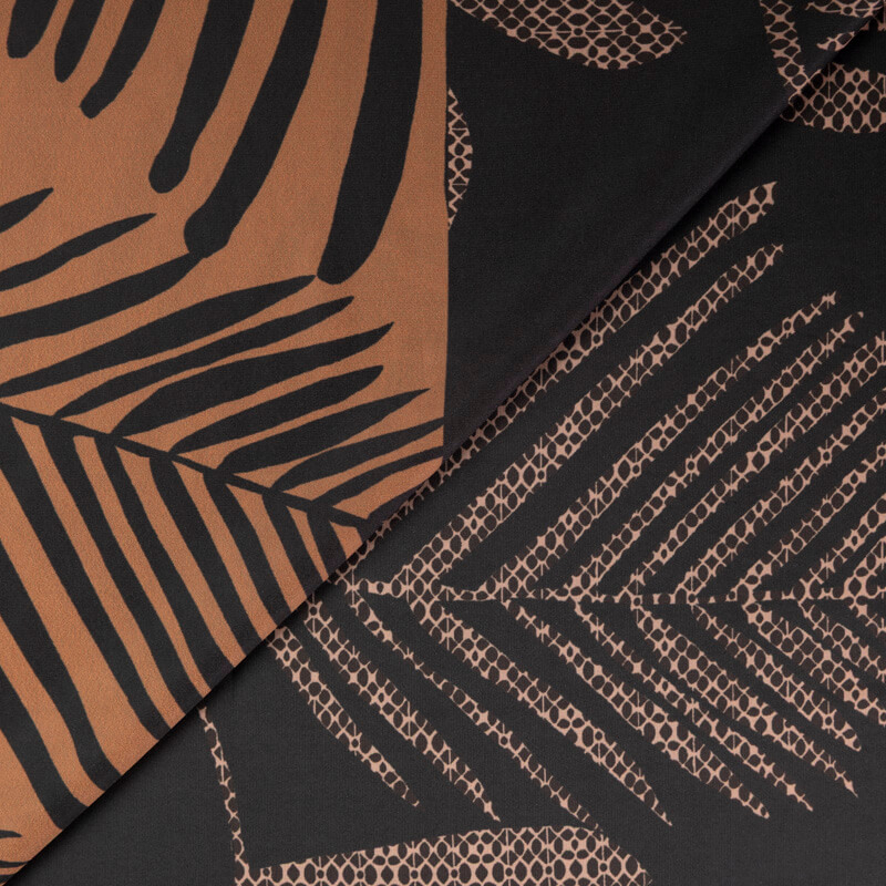 Crêpe envers satin – Feuille de palmier