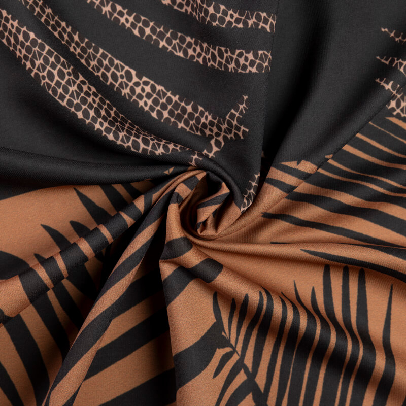 Crêpe envers satin – Feuille de palmier