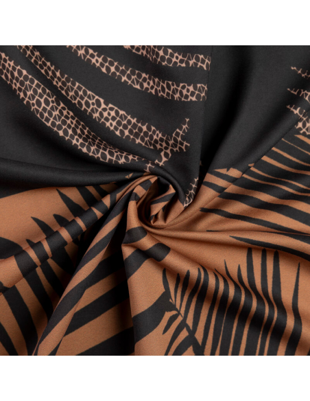 Crêpe envers satin – Feuille de palmier