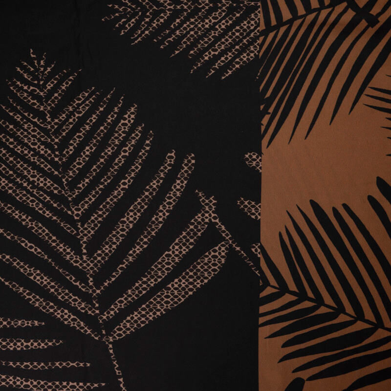 Crêpe envers satin – Feuille de palmier