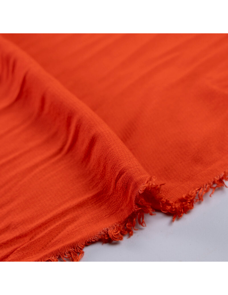 Crêpe 100% viscose - Corail