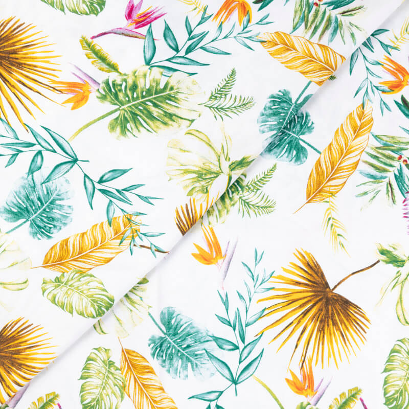 Étoffe 100% viscose – Feuillage...
