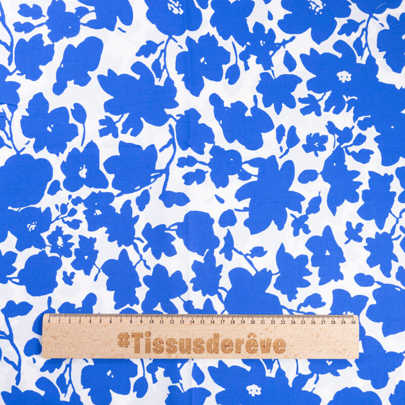Étoffe 100% viscose – Fleurs...
