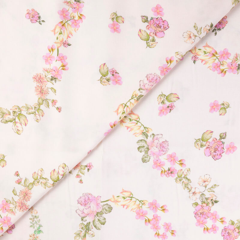 Étoffe 100% viscose – Guirlande...