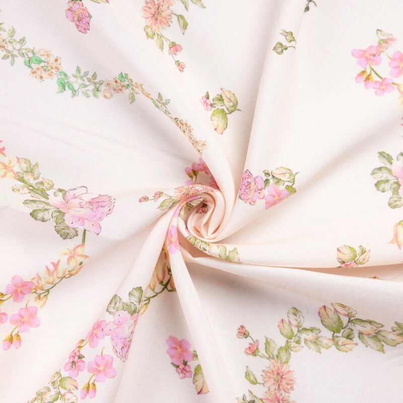 Étoffe 100% viscose – Guirlande...