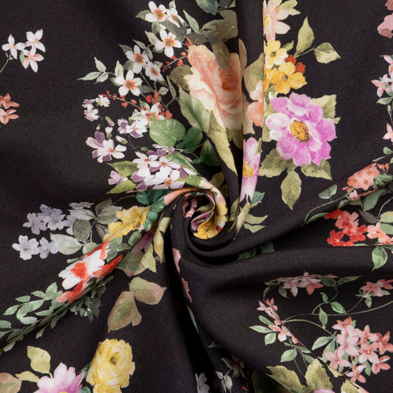 Étoffe 100% viscose – Bouquet...