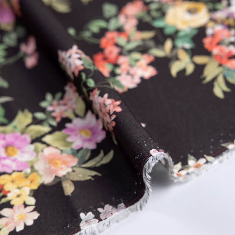Étoffe 100% viscose – Bouquet...