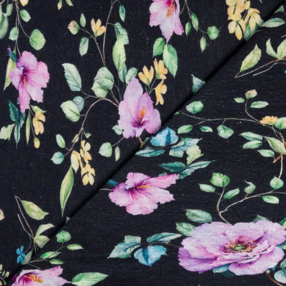 Jersey 100% lin - Fleurs...