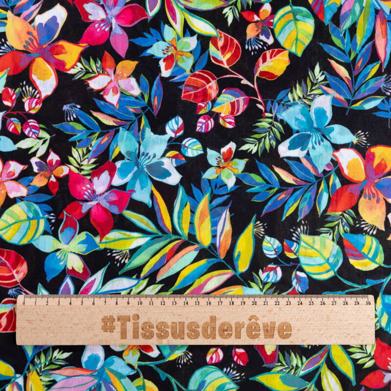 Jersey imprimé – Fleurs tropicales...