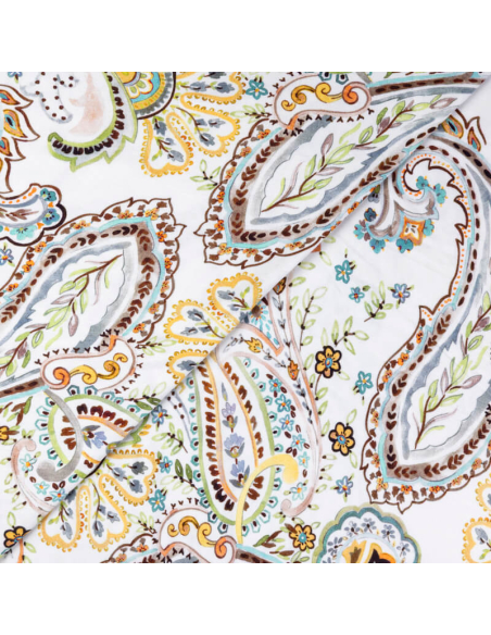 Jersey viscose & élasthanne - Motif cachemire pastel