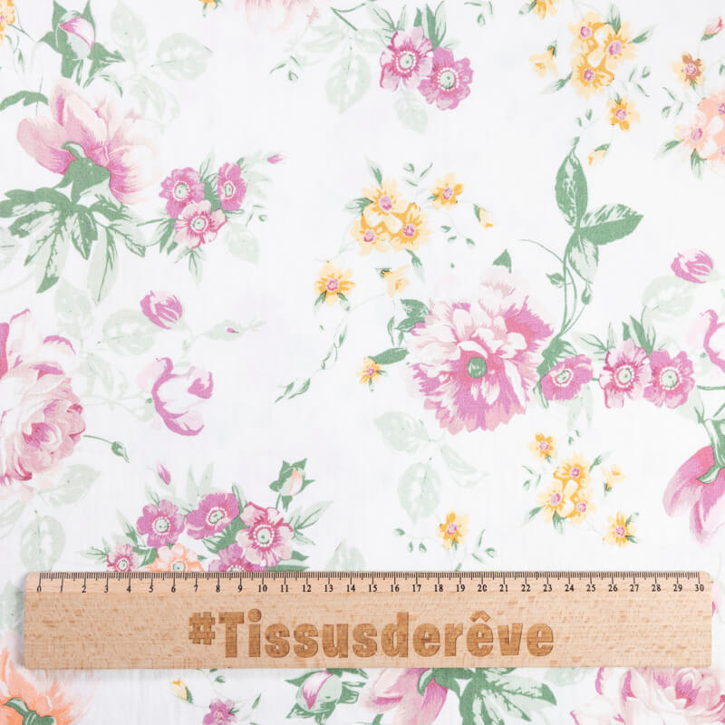 Jersey viscose & élasthanne - Fleurs...