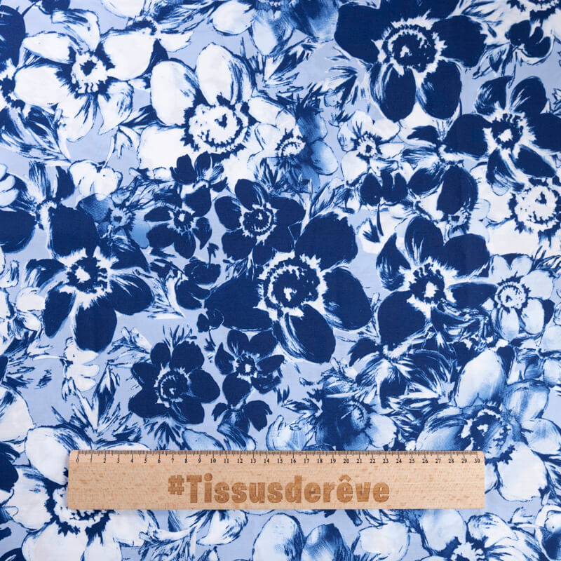 Popeline 100% coton – Fleurs...