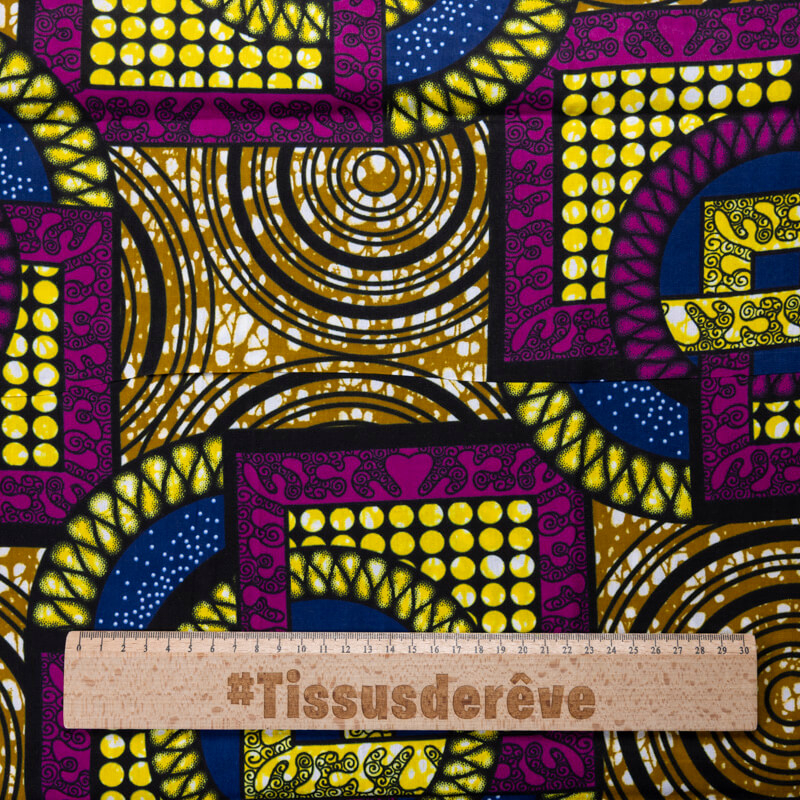 Tissu Wax 100% coton – Graphique...