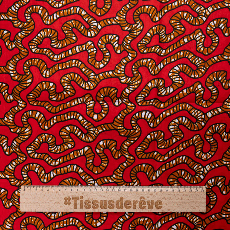 Tissu Wax 100% coton – Motif...