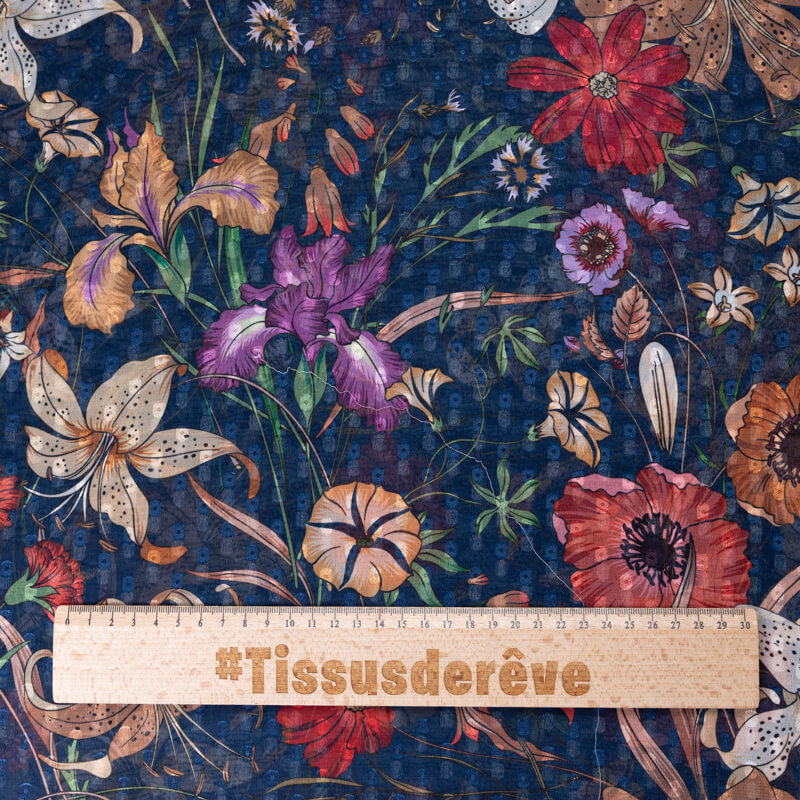 Mousseline jacquard – Fleurs sauvages...