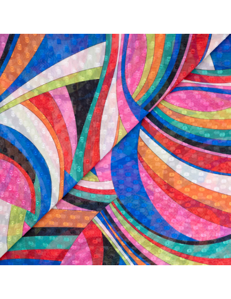 Mousseline jacquard – Arcs multicolores