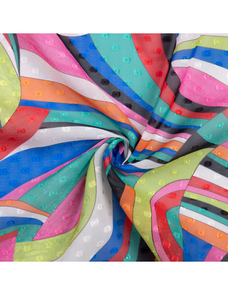 Mousseline jacquard – Arcs multicolores