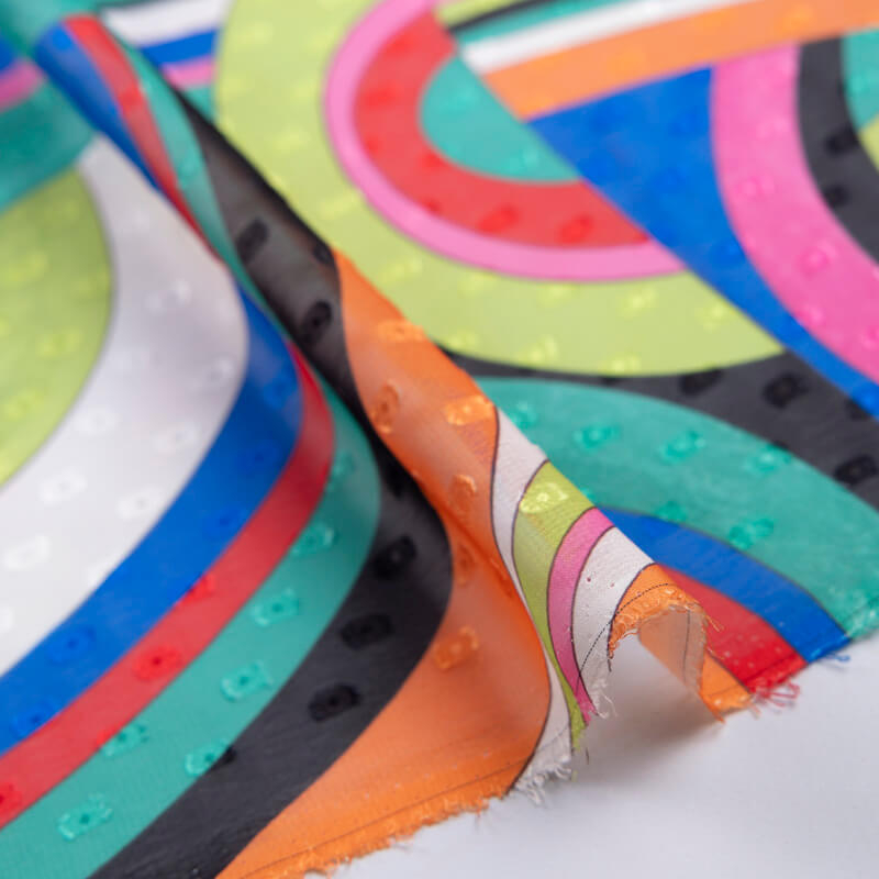 Mousseline jacquard – Arcs multicolores