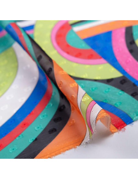 Mousseline jacquard – Arcs multicolores