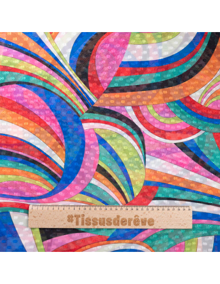 Mousseline jacquard – Arcs multicolores