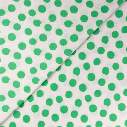 Batiste 100% coton – Pois vert