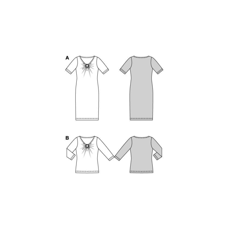 Patron Burda n°5658 – Robe en jersey...